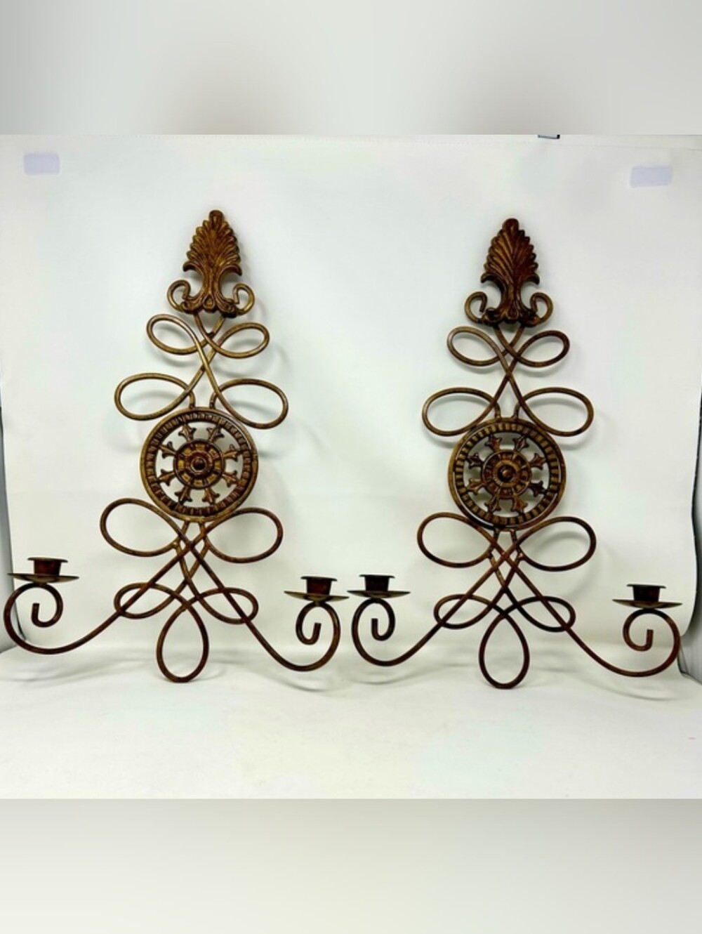 Elegant Brass Candle Wall Sconces